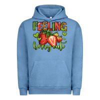 Pigment Pebble Blue feeling berry cute strawberry Urban Hoodie - Jasminsmagicworld