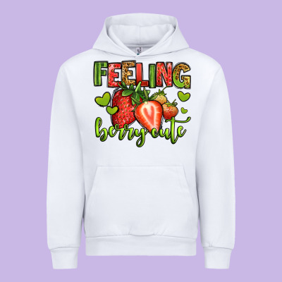 Feeling Berry Cute Strawberry Urban Hoodie Designed By Jasminsmagicworld