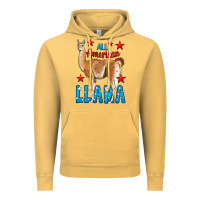 Vintage Mustard All American Lama Vintage Hoodie - LillyAllenDesigns
