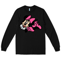 Black Minnie Mouse Long Sleeve Tee - CowhideDigitalArt