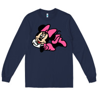 Navy Minnie Mouse Long Sleeve Tee - CowhideDigitalArt