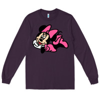 Plum Minnie Mouse Long Sleeve Tee - CowhideDigitalArt