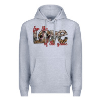 Heather Grey for the love of the game Premium Hoodie - SublimationCraftShop