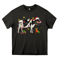 Asphalt christmas holstein cow Heavy Core Tee - CowGirlArtShop