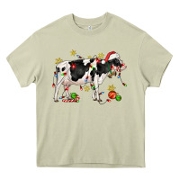 Mossy christmas holstein cow Heavy Core Tee - CowGirlArtShop