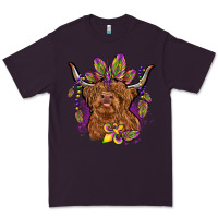 Plum mardi gras cow Premium Tee - OliviaCreatesArt
