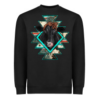 Black black angus cowhide aztec Heavyweight Sweatshirt - JahusDesignShop