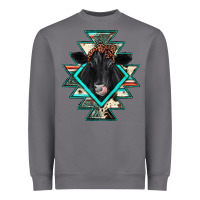 Storm black angus cowhide aztec Heavyweight Sweatshirt - JahusDesignShop