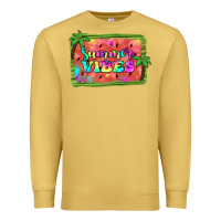 Antique Gold summer vibes watermelon Premium Sweatshirt - JahusDesignShop