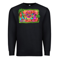 Black summer vibes watermelon Premium Sweatshirt - JahusDesignShop