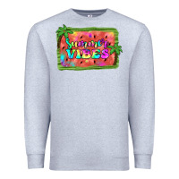 Heather Grey summer vibes watermelon Premium Sweatshirt - JahusDesignShop