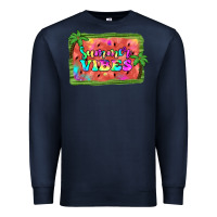 Navy summer vibes watermelon Premium Sweatshirt - JahusDesignShop