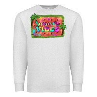 Oatmeal Heather summer vibes watermelon Premium Sweatshirt - JahusDesignShop