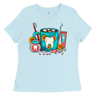 Baby Blue Dentist Coffee Ladies Tee - FaDigitalArtStudio