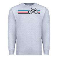 Heather Grey bike stripes Premium Sweatshirt - artisFamous
