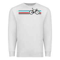 Oatmeal Heather bike stripes Premium Sweatshirt - artisFamous