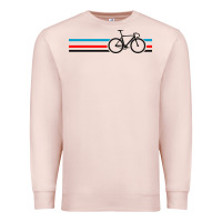 Pale Pink bike stripes Premium Sweatshirt - artisFamous
