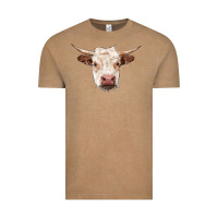 Vintage Coffee hereford cow head Vintage Tee - RanaPortraitStore