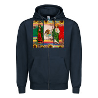 Navy mexico flag our lady of guadalupe san judas sunflower Zipper Hoodie - JahusDesignShop