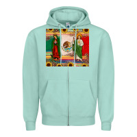 Seafoam mexico flag our lady of guadalupe san judas sunflower Zipper Hoodie - JahusDesignShop
