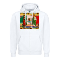 White mexico flag our lady of guadalupe san judas sunflower Zipper Hoodie - JahusDesignShop