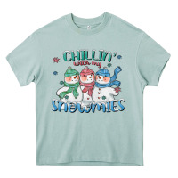 Arona chillin with my snowmies Heavy Core Tee - CowGirlArtShop