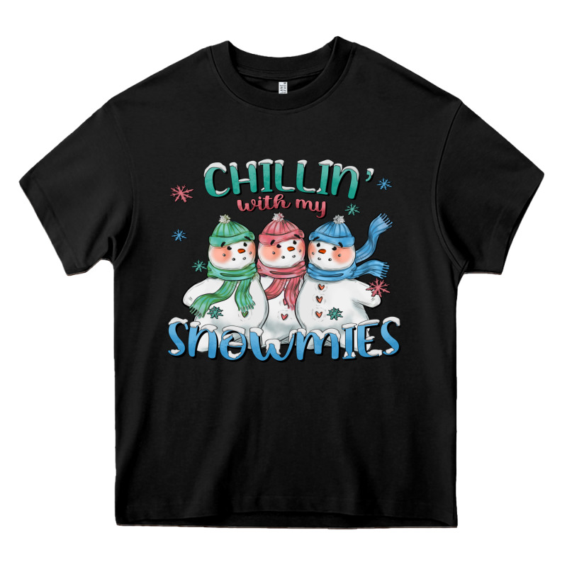 Chillin With My Snowmies Heavy Core Tee by CowGirlArtShop | Teevron