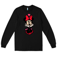 Black Minnie Mouse Long Sleeve Tee - CowhideDigitalArt