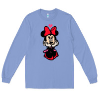 Colony Blue Minnie Mouse Long Sleeve Tee - CowhideDigitalArt