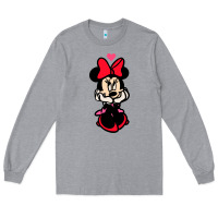 Heather Grey Minnie Mouse Long Sleeve Tee - CowhideDigitalArt