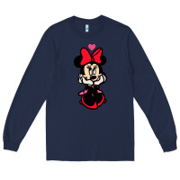 Navy Minnie Mouse Long Sleeve Tee - CowhideDigitalArt