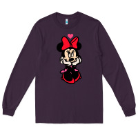 Plum Minnie Mouse Long Sleeve Tee - CowhideDigitalArt