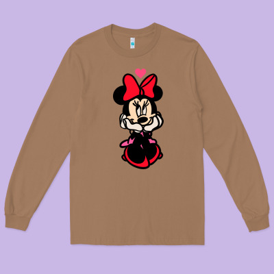 Minnie Mouse Long Sleeve Tee Designed By Cowhidedigitalart