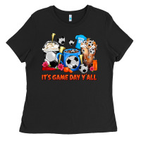 Black It's Game Day Y'all Soccer Coffee Cups Ladies Tee - FaDigitalArtStudio