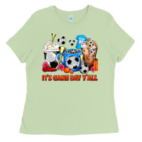 Matcha It's Game Day Y'all Soccer Coffee Cups Ladies Tee - FaDigitalArtStudio
