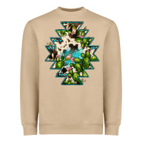 Aztec  Cowhide Cactus Gemstone Heavyweight Sweatshirt | Teevron