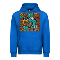 Cobalt turquoise sunflower hearts Urban Hoodie - Jasminsmagicworld