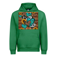 Emerald turquoise sunflower hearts Urban Hoodie - Jasminsmagicworld