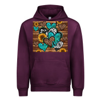 Mauve Wine turquoise sunflower hearts Urban Hoodie - Jasminsmagicworld