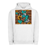 Pigment Lunar Rock turquoise sunflower hearts Urban Hoodie - Jasminsmagicworld