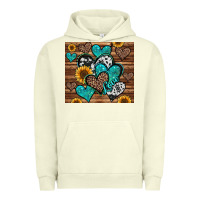 Pigment Pistachio turquoise sunflower hearts Urban Hoodie - Jasminsmagicworld