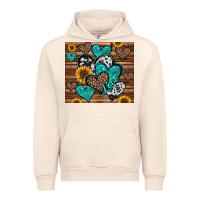 Sandshell turquoise sunflower hearts Urban Hoodie - Jasminsmagicworld