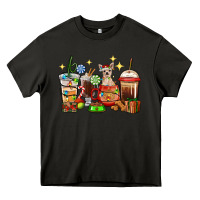 Asphalt Christmas coffee cups with Chihuahua Heavy Core Tee - RanaPortraitStore