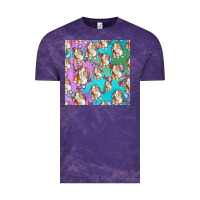 Cloud Purple Easter Bunny With Truck Seamless Pattern Vintage Tee - BundleAndBundleShop