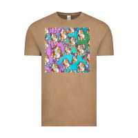 Vintage Coffee Easter Bunny With Truck Seamless Pattern Vintage Tee - BundleAndBundleShop
