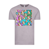 Vintage Zinc Easter Bunny With Truck Seamless Pattern Vintage Tee - BundleAndBundleShop