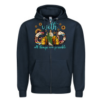 Navy with god all things are possible matthew 19 26 Zipper Hoodie - JahusDesignShop