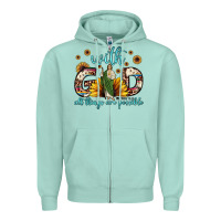Seafoam with god all things are possible matthew 19 26 Zipper Hoodie - JahusDesignShop