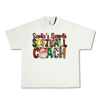 Pistachio Santa's Favorite Softball Coach For Christmas Urban Heavy Tee - FaDigitalArtStudio