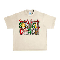 Sandshell Santa's Favorite Softball Coach For Christmas Urban Heavy Tee - FaDigitalArtStudio